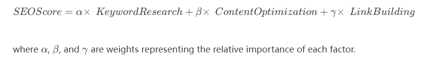 SEO的数学模型