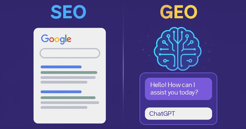 网络seo优化公司谈谈SEO与GEO有什么区别 - 鹿泽笔记