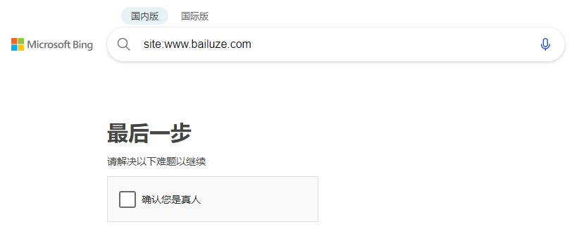 bing搜索出现问题了，一直在真人验证而不自动跳到正常界面 - 鹿泽笔记