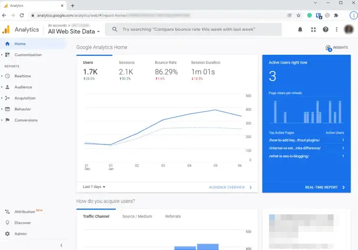 在 Google Analytics 中查看关键字跟踪和检查排名的教程 - 鹿泽笔记